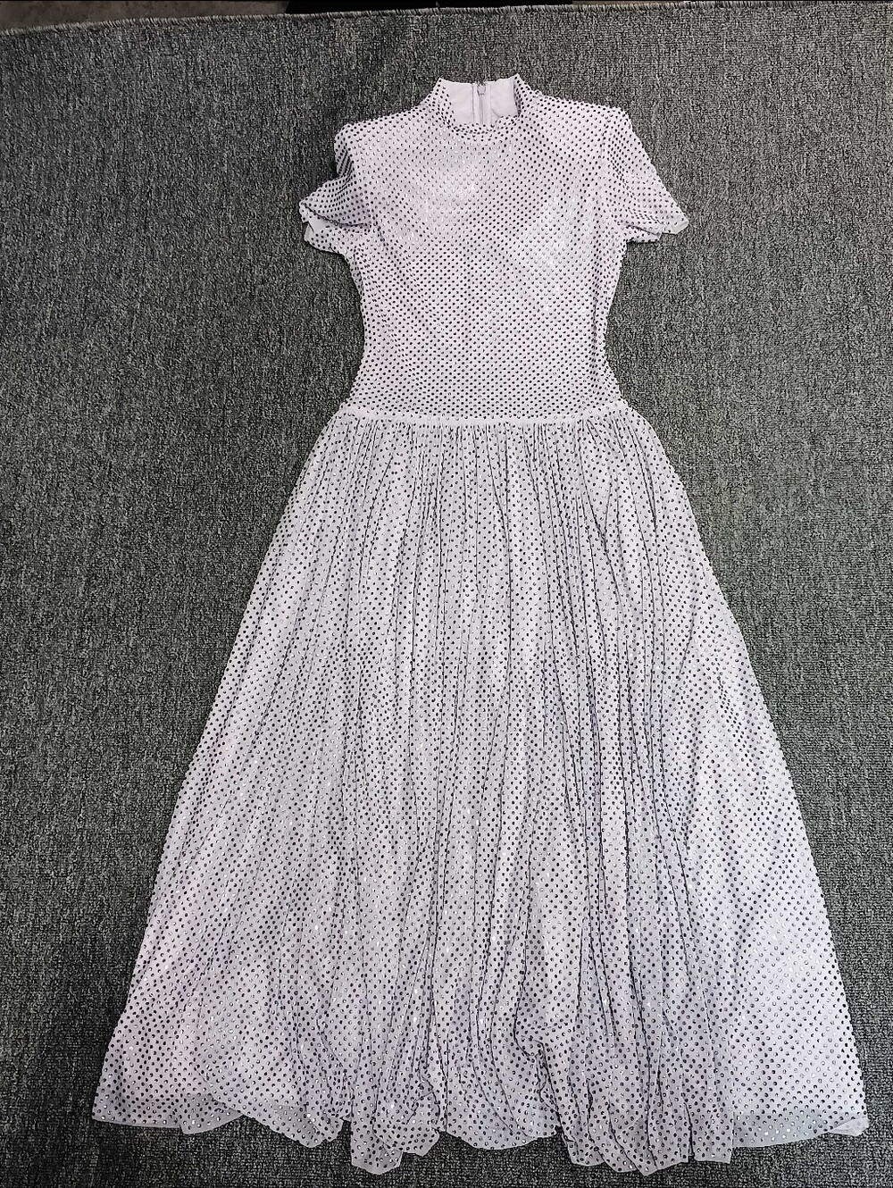 Self Portrait Lilac Rhinestone Midi Dress - Picture 6 of 13